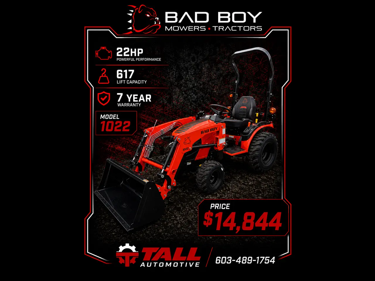 2026 Bad Boy Tractors 1022
