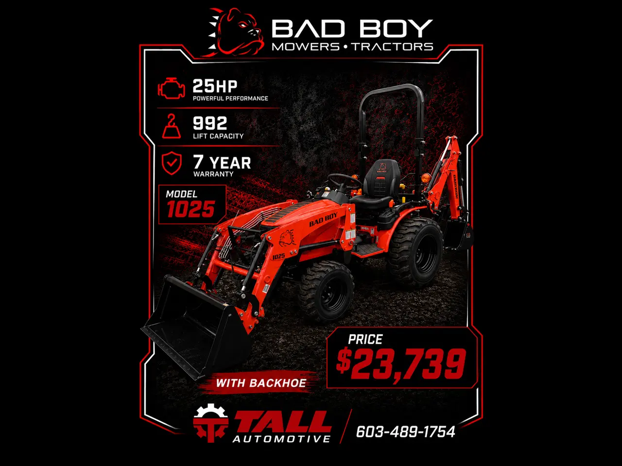 2026 Bad Boy Tractors 1025